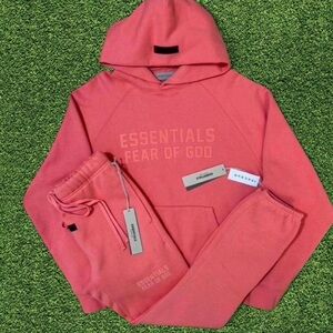 Essentials Fear of God Coral Hoodie & Sweatpants Set | Unisex | XXS–XXL